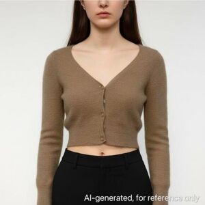 Jacquemus Le Cardigan Alzou Cropped Mohair-Blend Cardigan Brown